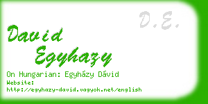 david egyhazy business card